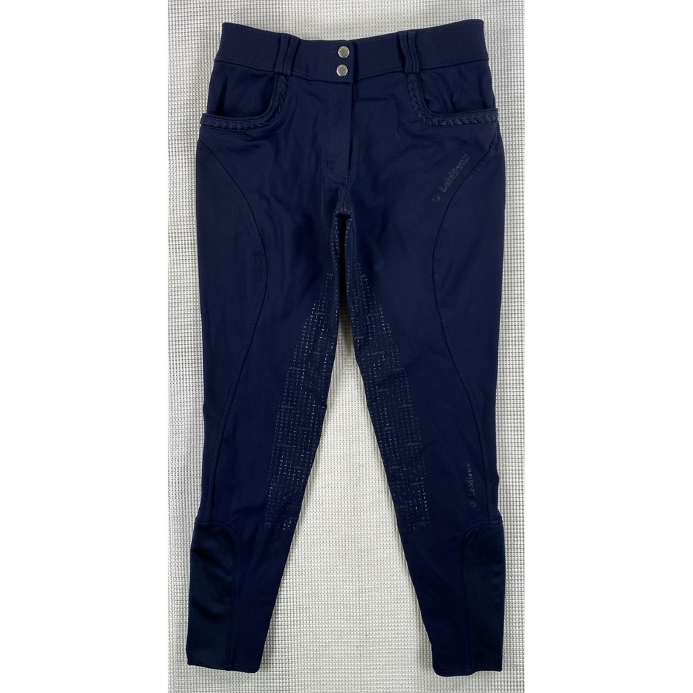 LeMieux Amara II Ladies Full Seat Breeches Women's 6 Navy Blue Equestrian